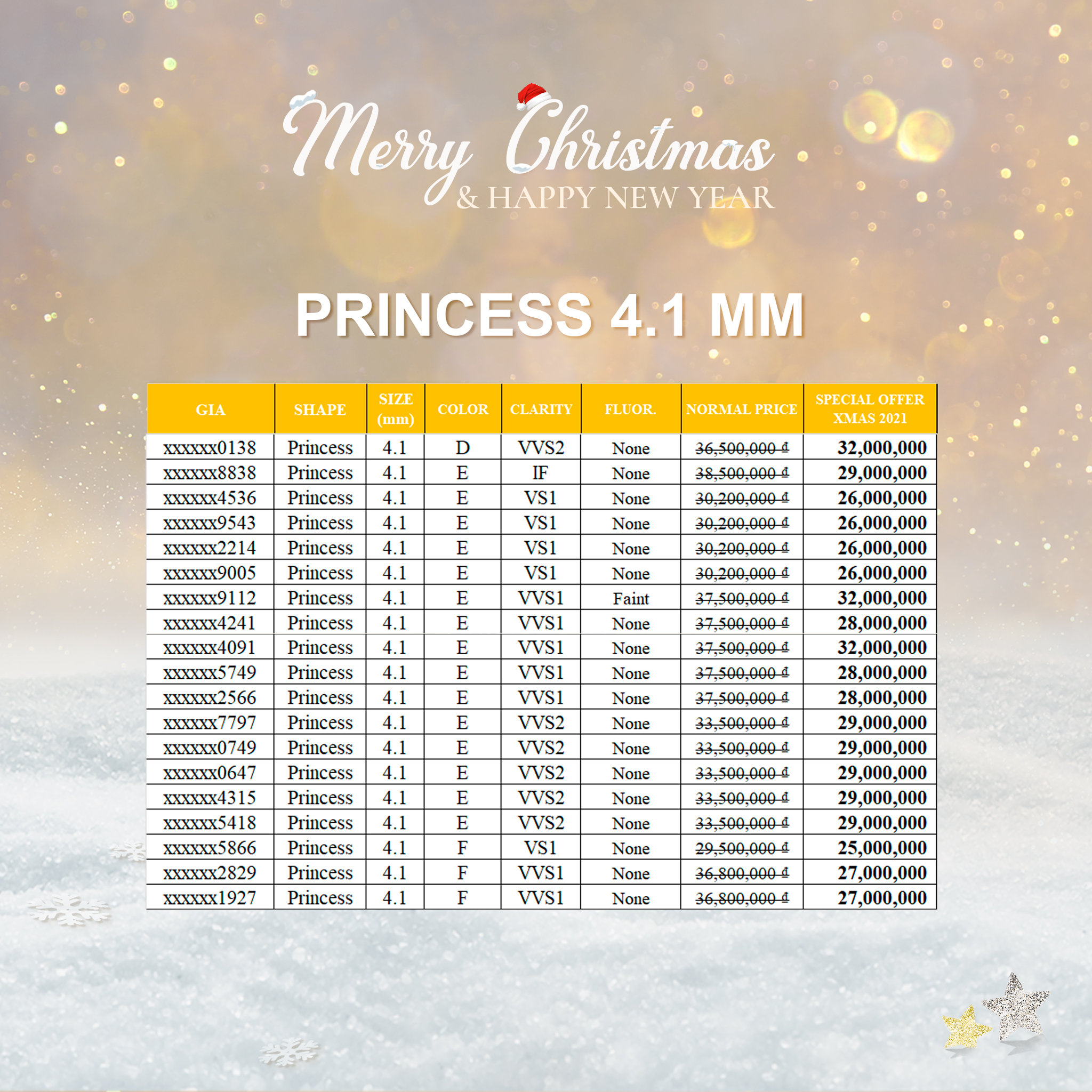 Diamond offer with a total value of over 2 billion VND - Celebrate Christmas and New Year in your style! - 3